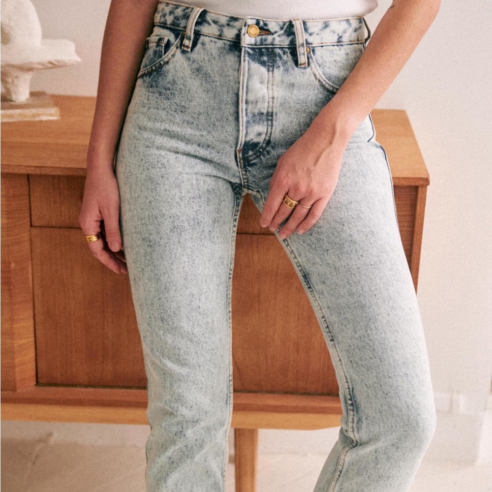 SEZANE Le Brut Denim Jeans in Edge Blue sz 27 NWT & SOLD OUT ONLINE - Picture 3 of 12
